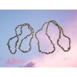 Shell Bead Necklace Crafts White Gray Beige babys Ear Snail Shape lot 2
